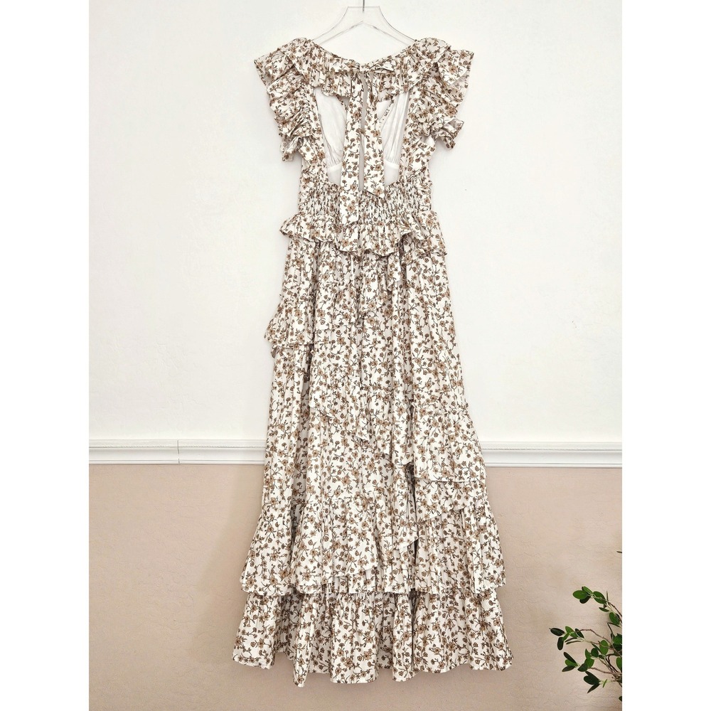 En Saison Gianna Maxi Dress Ruffled Tiered Floral Boho Free People Size Medium - Picture 14 of 14